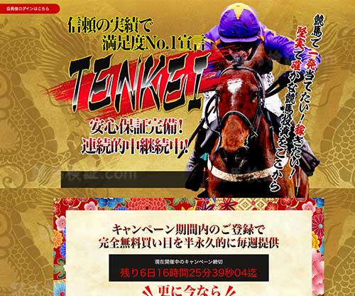 TENKEI(テンケイ)という競馬予想サイトの画像