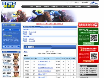 馬券総合倶楽部という競馬予想サイトの画像