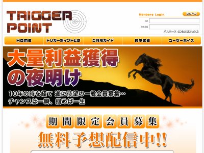 トリガーポイント（TRIGGER POINT）という競馬予想サイトの画像
