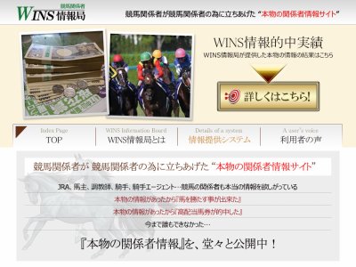 WINS情報局という競馬予想サイトの画像