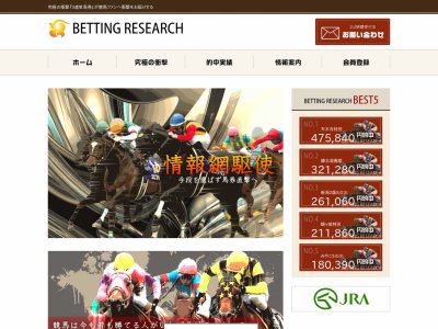ベッティングリサーチ（BETTING RESEARCH）という競馬予想サイトの画像