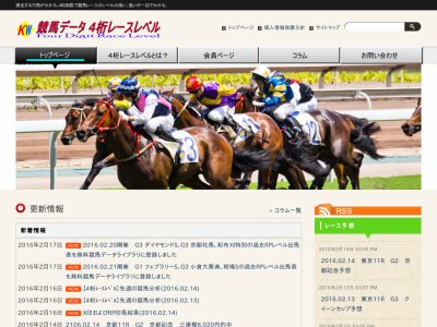競馬データ4桁レースレベルという競馬予想サイトの画像