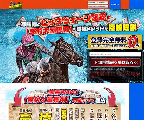 競馬WAVE（競馬ウェーブ）という競馬予想サイトの画像